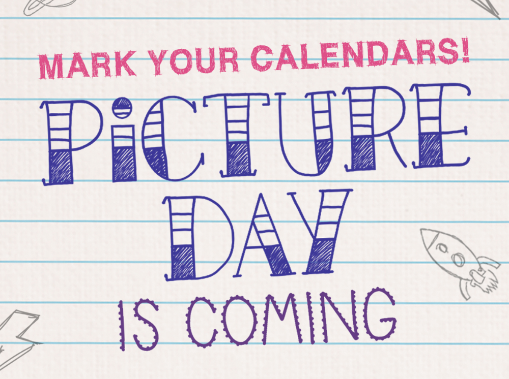 background saying picture day is coming